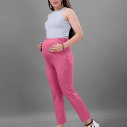 mamma's maternity Ankle-Length Track Pants with Insert Pockets image 3