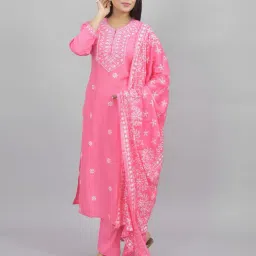 rozy styles Women Embroidered Straight Kurta Set image 3