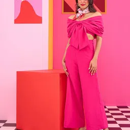 the clothing factory Women Emily in Paris Regular Fit Bow Top image 3