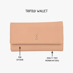 baggit Tri-Fold Wallet with Snap-Button Closure image 3