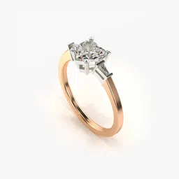 valanova Women Sterling Silver Rose Gold-Plated Lab Grown Diamond-Studded Ring image 4