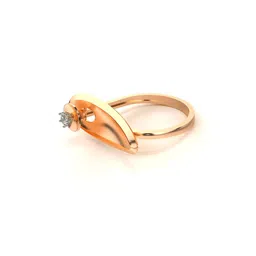 valanova Women Sterling Silver Rose Gold-Plated Lab Grown Diamond Ring image 5