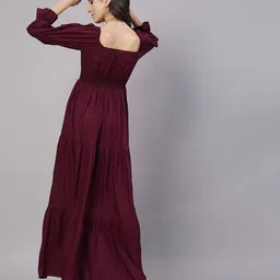 aayu-all about you Women Fit & Flare Dress with Puff Sleeves image 3