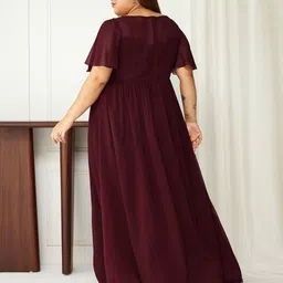 miss chase a+ Women Embroidery Gown Dress image 3