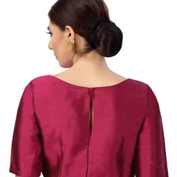 studio shringaar Boat-Neck Back-Open Blouse image 3
