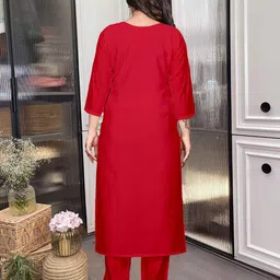 nyrika Women Embroidered A-Line Kurta Set image 3
