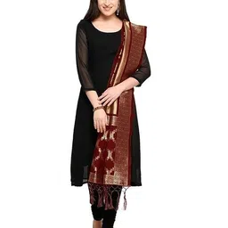 svaraa Women Block Print Dupatta image 3