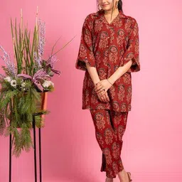 ekisha Women Floral Cotton 2-Piece Sets image 3