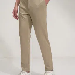 highlander Men Flat-Front Slim Fit Trousers image 3