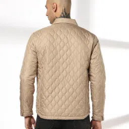 john players jeans Men Quilted Slim Fit Bomber Jacket image 3