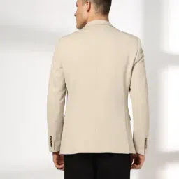 john players Men Slim Fit Single-Breasted Blazer with Notched Lapel image 3