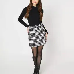 maheshvi Women Houndstooth Pencil Skirts image 3