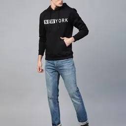 buda jeans co Men Typographic Print Regular Fit Hoodie image 3