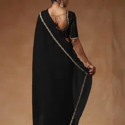 ri-wah Embellished Stone Work Tissue Saree  image 3