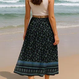 moomaya Women Floral A-Line Skirt image 3