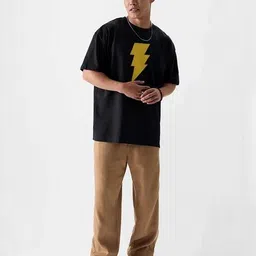 buda jeans co Men Graphic Print Oversized Fit Crew-Neck T-Shirt image 3