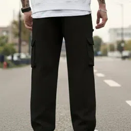 buda jeans co Men Mid Washed Relaxed Fit Cargo Pants image 3