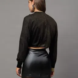 sera Women Patterned Regular Fit Front-Open Shrug image 3