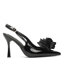 flat n heels Women Pointed-Toe Pumps with Floral Applique image 3