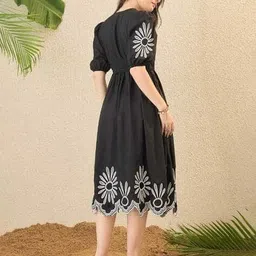 nyrika Women Embroidered Fit & Flare Dress image 3