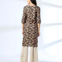 avaasa mix n' match Women Paisley Print Straight Kurta image 3