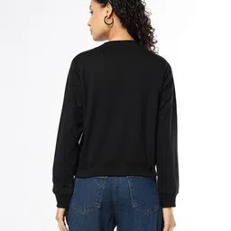 buda jeans co Women Typographic Print Regular Fit Sweatshirt image 3