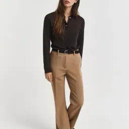 gant Women Regular Fit  Henley-Neck T-shirt image 3