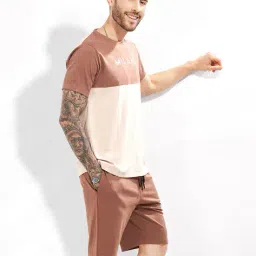 weet Men Colourblock Lounge T-Shirt & Shorts Set image 3