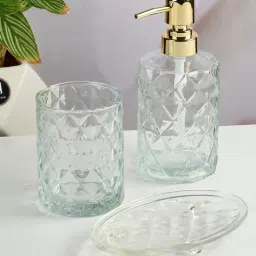 kookee Set of 3 Ribbed Bathroom Accessories image 3