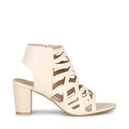 fyre rose Women Chunky Heeled Sandals with Stitch Detail image 3