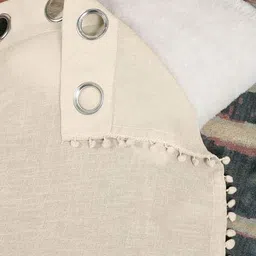 hosta homes Window Sheer Curtains with Pom-Pom image 3