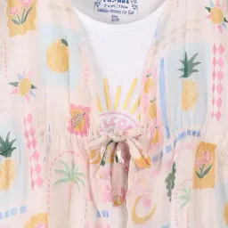 kg frendz Girls All-Over Print Regular Fit Round-Neck T-Shirt image 3