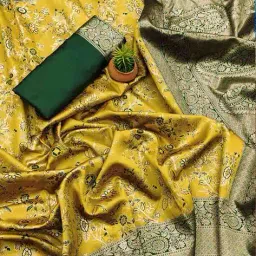 aldwych Women Floral Woven Banarasi Silk Saree image 3