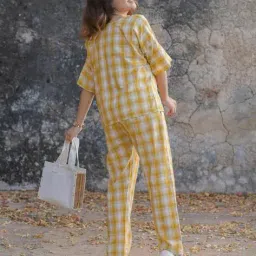 fabnex Women Checked 2-Piece Co-ord Set image 3