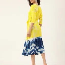 indie picks Tie & Dye Tiered Dress image 3