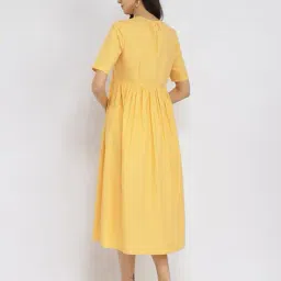 pink fort Women Round-Neck Fit & Flare Dress image 3