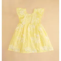 pantaloons junior Girls Embroidered Fit & Flare Cotton Dress image 3