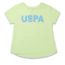 u.s. polo assn. Girls Typographic Print Relaxed Fit Round-Neck T-Shirt image 3
