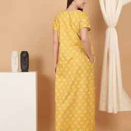 sweet dreams Women Printed Cotton Nighti image 3