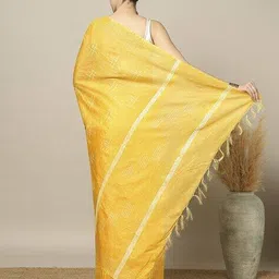 indie picks Hand Dyed Bhagalpuri Katan Silk Saree image 3