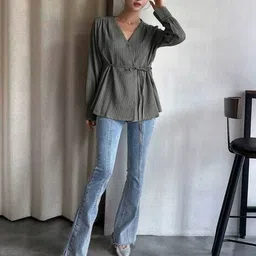 hivora Women Ribbed Regular Fit Top image 3