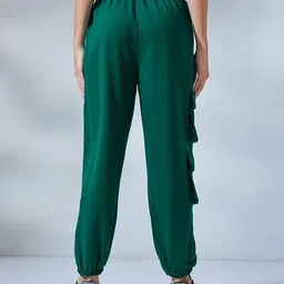 bewakoof Women Cuffed Joggers with Elasticated Drawstring Waist image 3