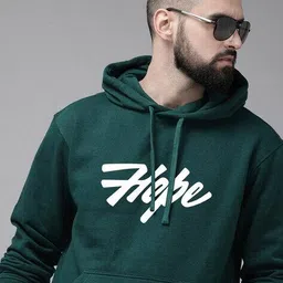 lasmo Men Typographic Print Regular Fit Hoodie image 3