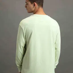 bewakoof Men's Stay Real Graphic Printed Oversized T-shirt image 3