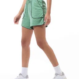 bewakoof Women Mid-Rise Cotton Shorts image 3