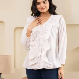 znkl Women Self-design Shirt image 3