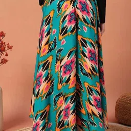 leia Women Printed Flared Skirt with Elasticated Waistband image 3