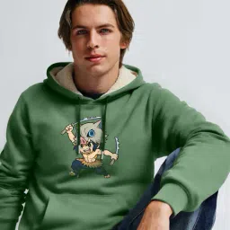 buda jeans co Men Regular Fit Typographic Hoodie image 3