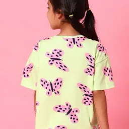 v-mart Girl Printed Regular Fit T-Shirt image 3