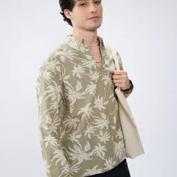 vastrado Men Self-design Oversized Fit Shirt image 3